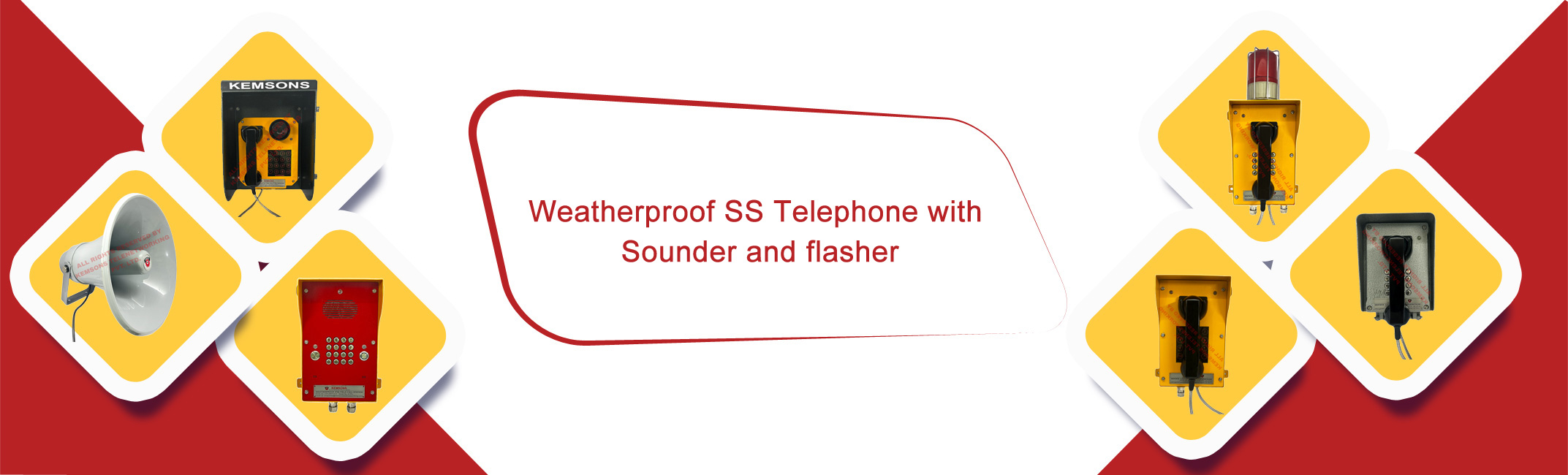 Weatherproof SS Telephone with Sounder and flasher