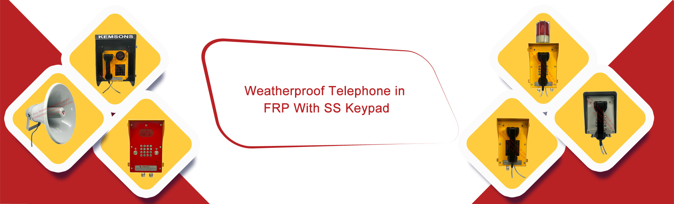 Weatherproof Telephone in FRP With SS Keypad