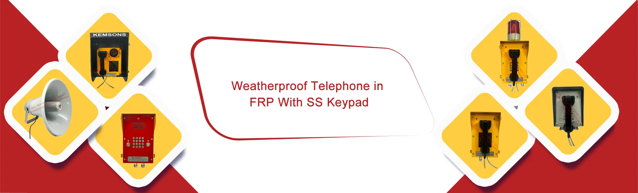 Weatherproof Telephone in FRP With SS Keypad